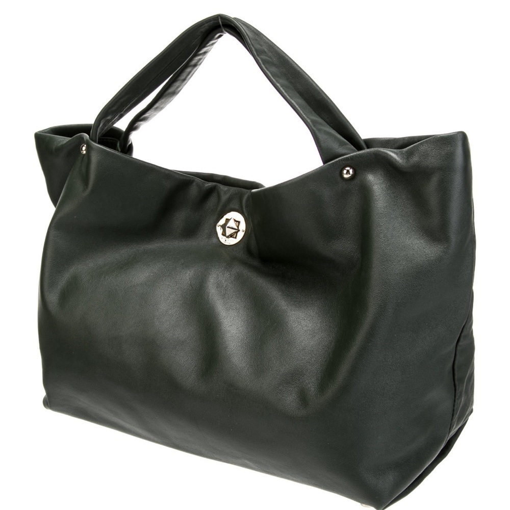 Kate Spade New York Top Handle black leather Bag Turn-Lock Closure at Top - Picture 6 of 16